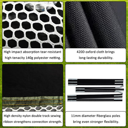 Golf Practice Nets with Real Balls/Turf Mat/Tees/Hat/Target/Bag: 10X7Ft 12X7Ft Gift for Mens Golf Lovers Hitting Driving Chipping Net - Indoor Outdoor Garage Using