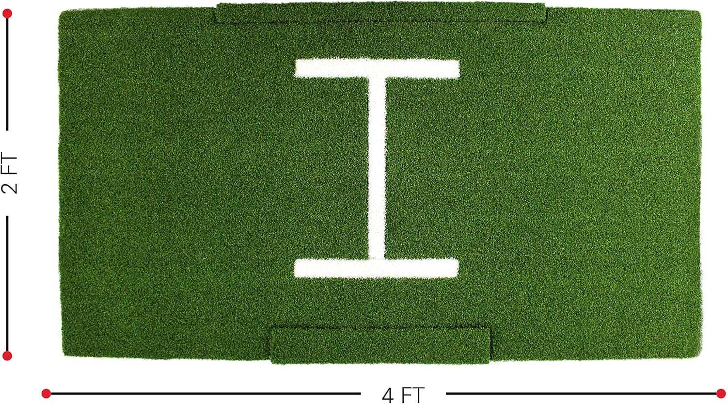 Rukket Tri-Turf Golf Hitting Mat Attack, Portable Driving, Chipping, Training Aids for Backyard with Adjustable Tees and Foam Practice Balls