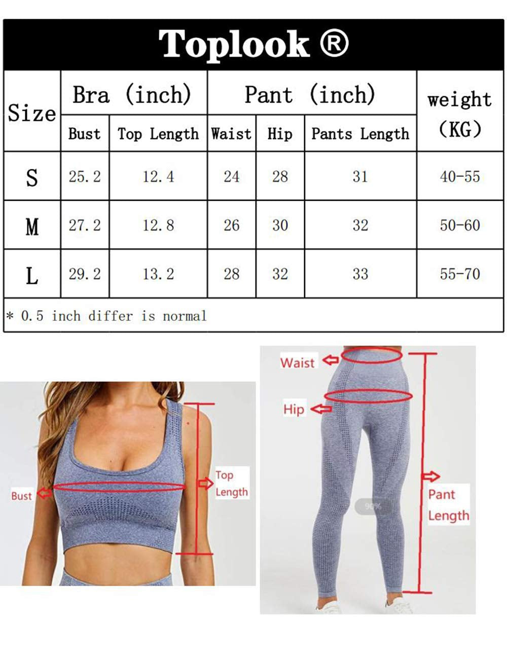 Women Seamless Yoga Workout Set 2Pcs Outfits Gym Leggings and Sports Bra (Wine, Small)